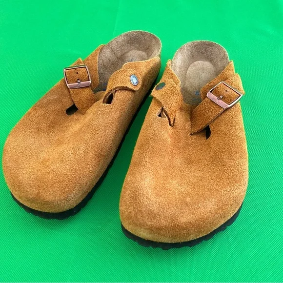 Birkenstock’s Boston soft footbed mink suede clogs Size 43 Men's 10 - Picture 10 of 16